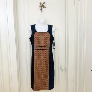 NWT Nic+Zoe Black and copper sleeveless dress